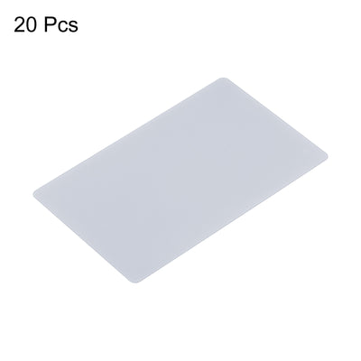 Harfington 0.21mm Metal Business Cards Name Card Laser Engraving Aluminum, Silver 20 Pcs