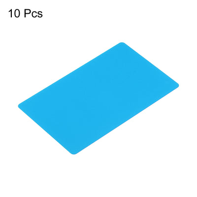 Harfington 0.21mm Metal Business Cards Name Card Laser Engraving Aluminum, Blue 10 Pcs