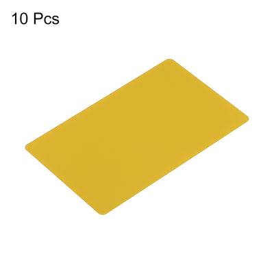 Harfington 0.45mm Metal Business Cards Name Card Laser Engraving Aluminum, Golden 10 Pcs