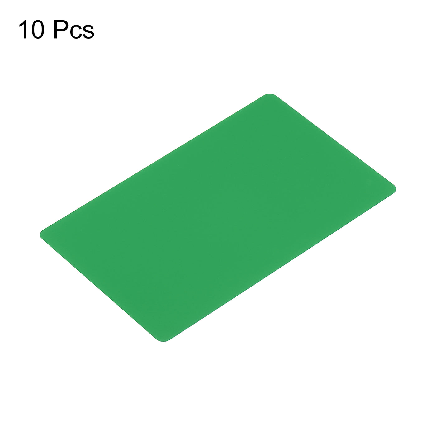 Harfington 0.45mm Metal Business Cards Name Card Laser Engraving Aluminum, Green 10 Pcs