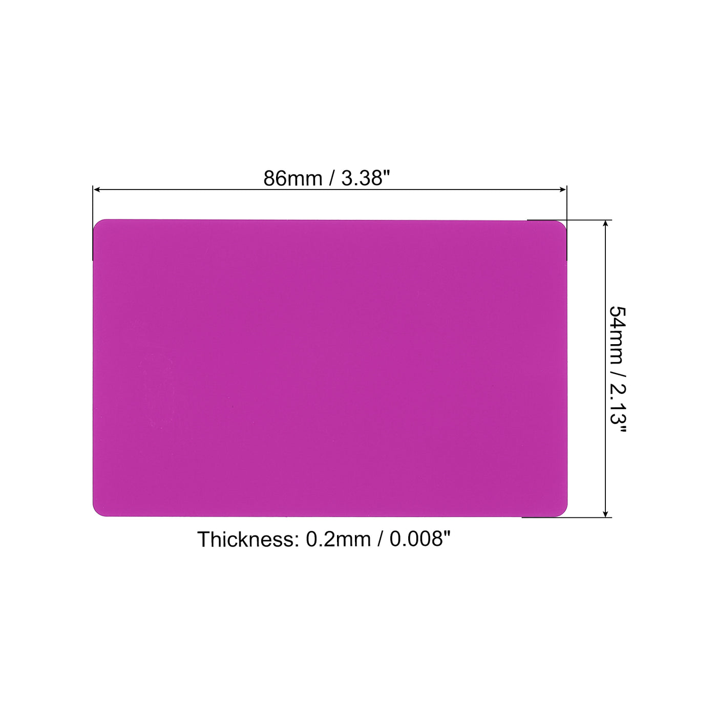 Harfington Metal Business Cards Blank Name Card Laser Engraving Adhesive, Purple 25pcs