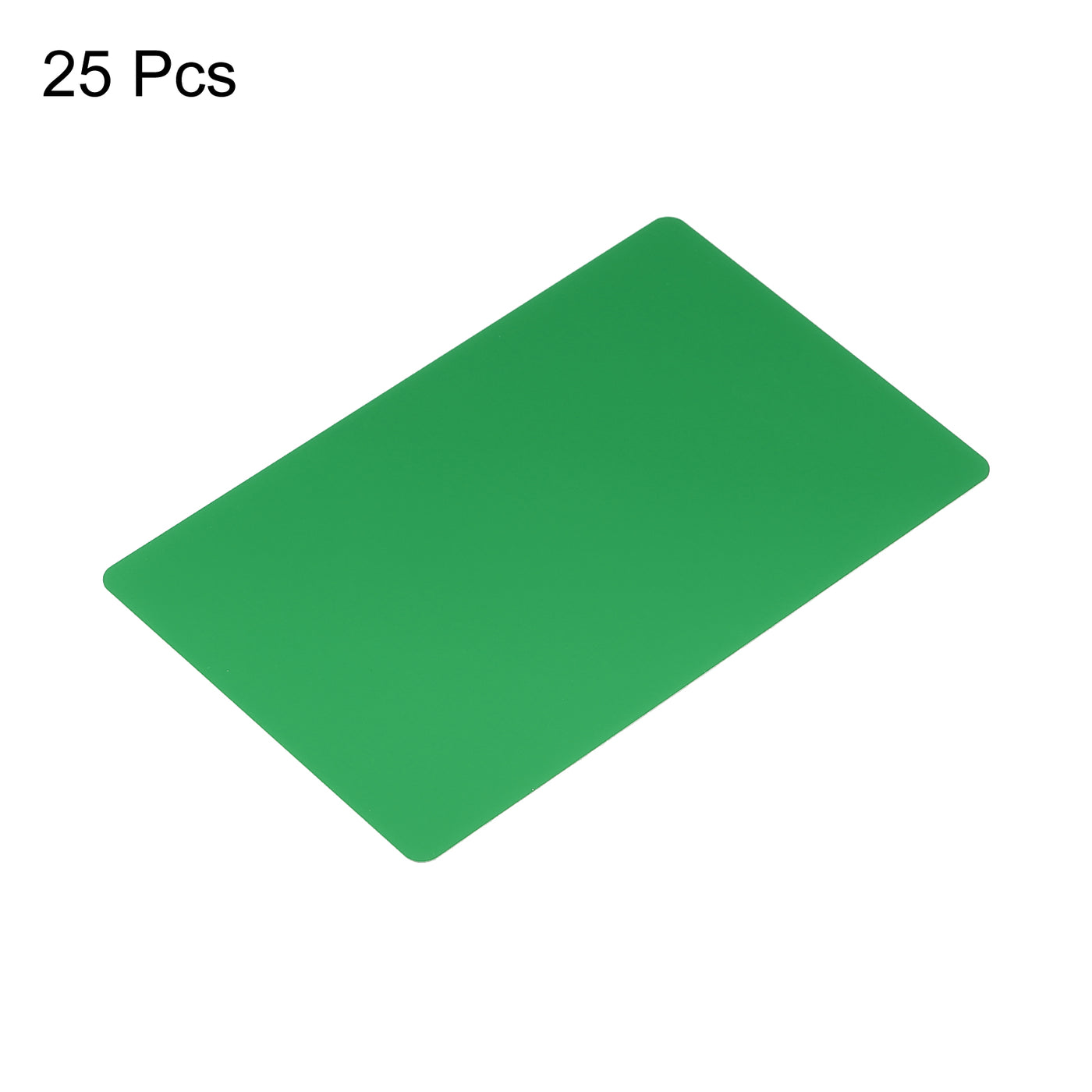 Harfington Metal Business Cards Blank Name Card Laser Engraving Adhesive, Green 25pcs