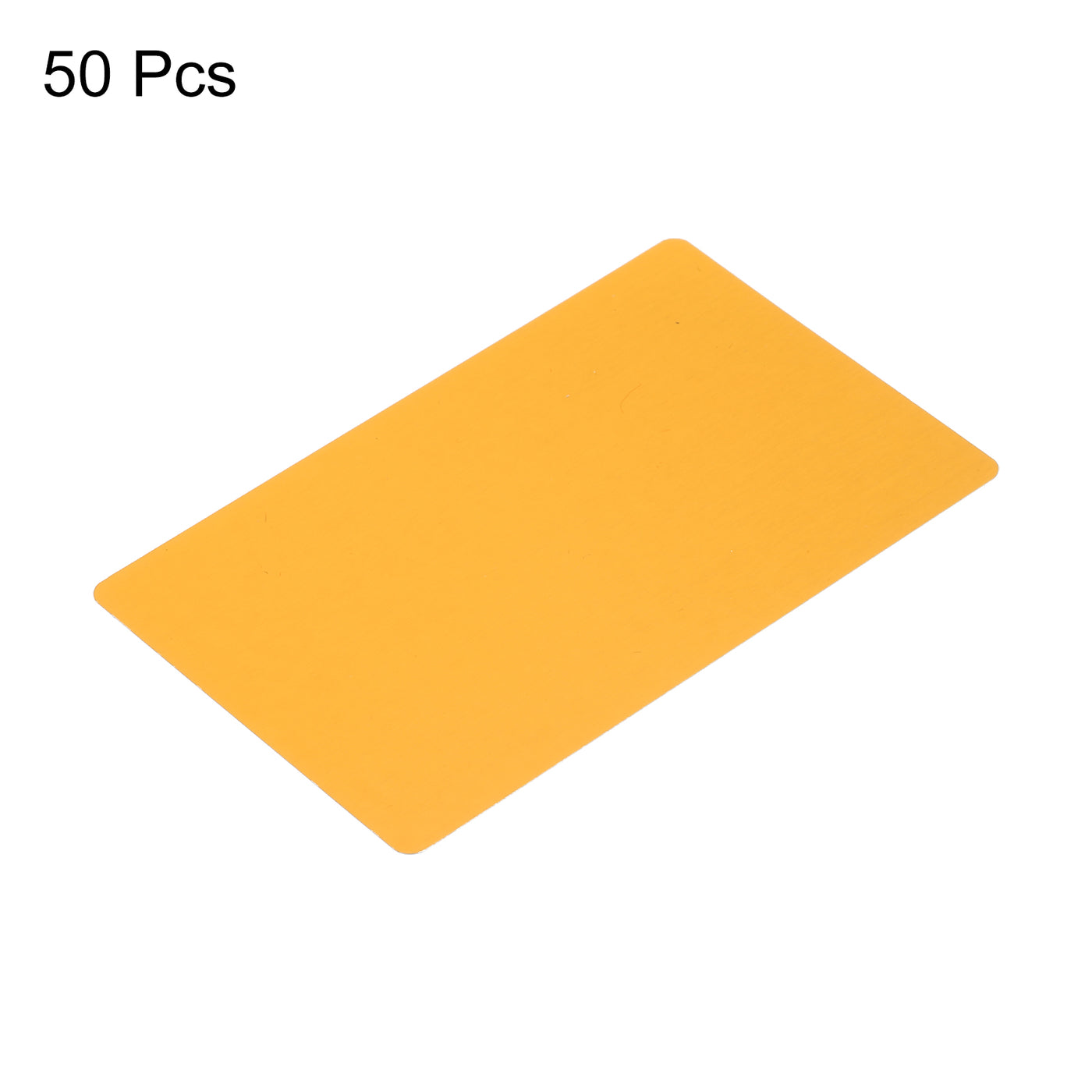 Harfington Metal Business Cards Blank Name Card Sublimation Aluminum, Golden 50pcs