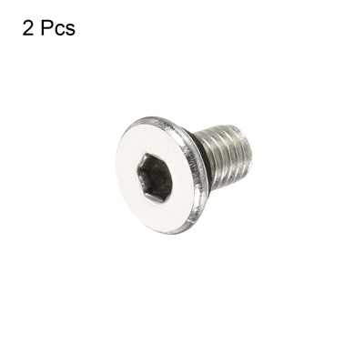Harfington M5*0.8 Hex Head Pipe Fitting Plug, 2 Pack Male Thread 45# Steel Plug