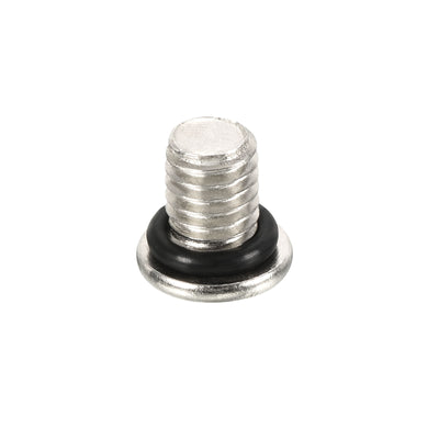 Harfington M6*1 Hex Head Pipe Fitting Plug, Male Thread 45# Steel Plug