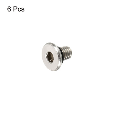 Harfington M3*0.5 Hex Head Pipe Fitting Plug, 6 Pack Male Thread 45# Steel Plug