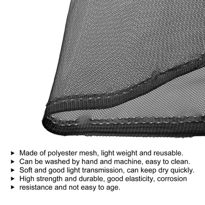 Harfington 62.4" Mesh Fabric Stretchy for Netting Bag, Backpack Pocket,Black 3.28ft