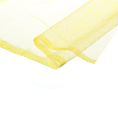 Harfington 62.4" Mesh Fabric Stretchy for Netting Bag, Backpack Pocket,Yellow 3.28ft