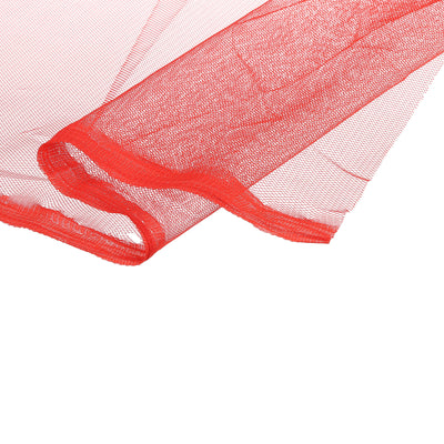 Harfington 62.4" Mesh Fabric Stretchy for Netting Bag, Backpack Pocket,Red 6.56ft