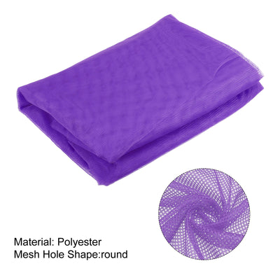 Harfington 62.4" Mesh Fabric Stretchy for Netting Bag, Backpack Pocket,Purple 6.56ft