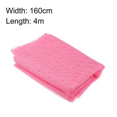 Harfington 62.4" Mesh Fabric Stretchy for Netting Bag, Backpack Pocket,Pink 13.12ft