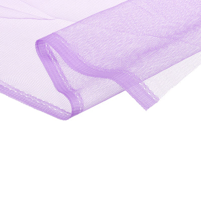 Harfington 62.4" Mesh Fabric Stretchy for Netting Bag, Backpack Pocket,Light Purple 13.12ft