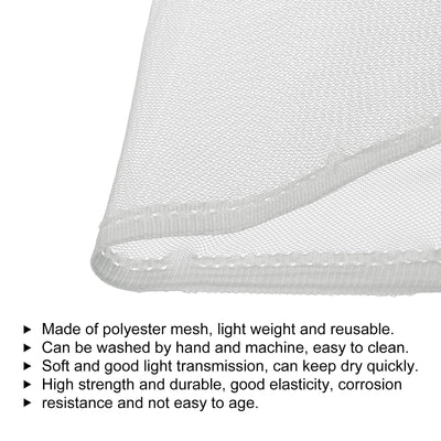 Harfington 62.4" Mesh Fabric Stretchy for Netting Bag, Backpack Pocket,Grey 13.12ft