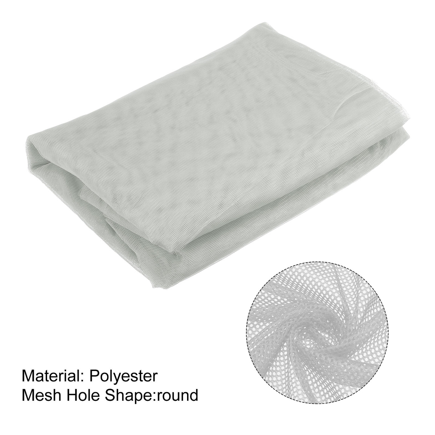 Harfington 62.4" Mesh Fabric Stretchy for Netting Bag, Backpack Pocket,Grey 13.12ft