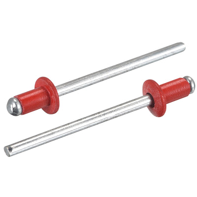 Harfington Uxcell Aluminum Blind Rivets, Open End Rivet Flat Round Heads for Joining Metal Plate