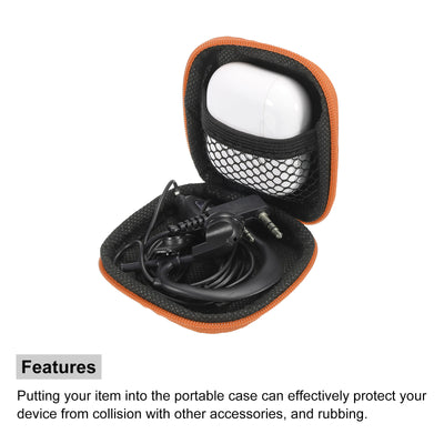 Harfington Portable Storage Carrying Bag Shockproof Orange 2.95 x 1.18 Inch