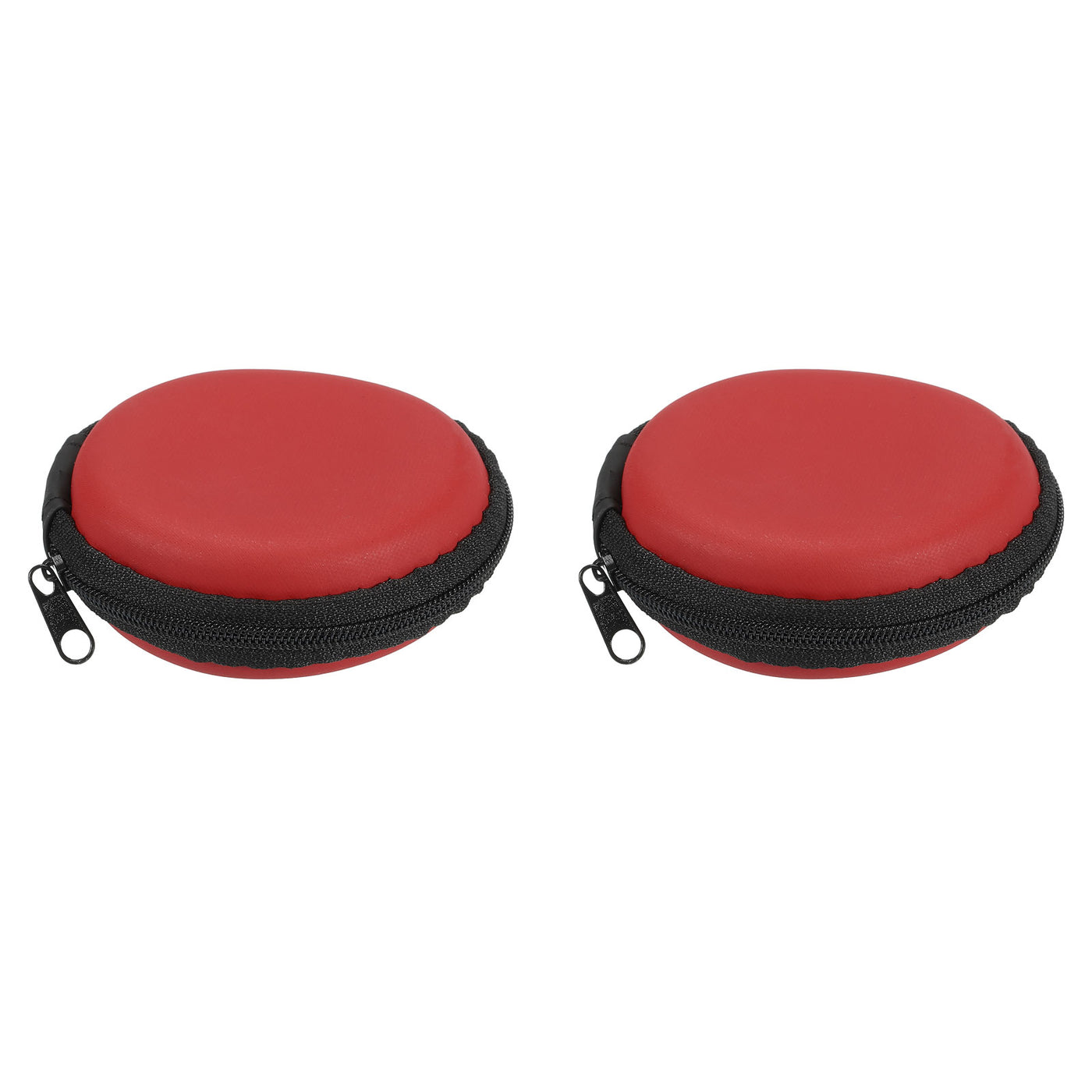 Harfington Portable Storage Carrying Bag Shockproof Red 3.15 x 1.18 Inch Round Pack of 2