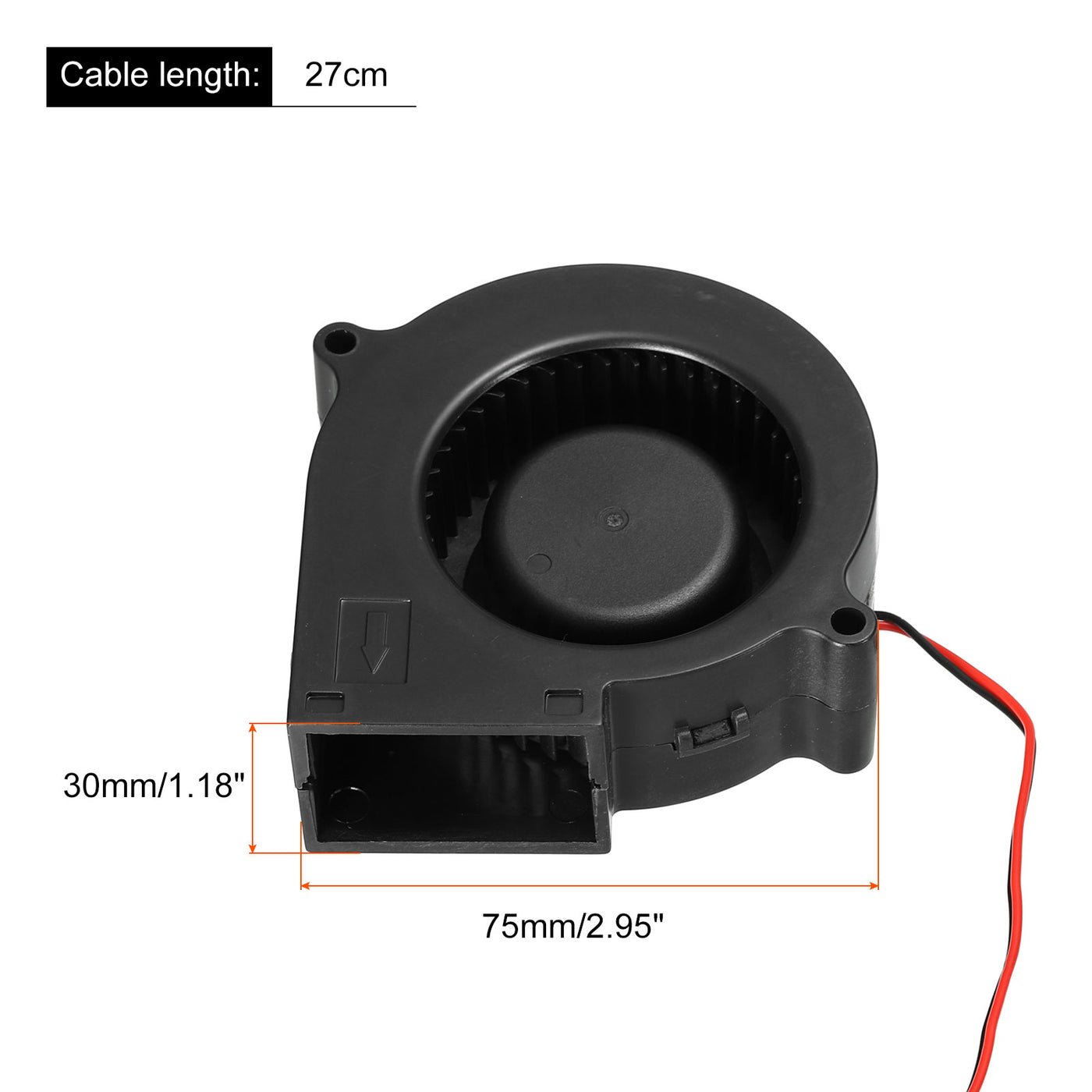DC Brushless Fan Cooling Blower Fan Cooler 7530 75x75x30mm DC12V 0.2A ...