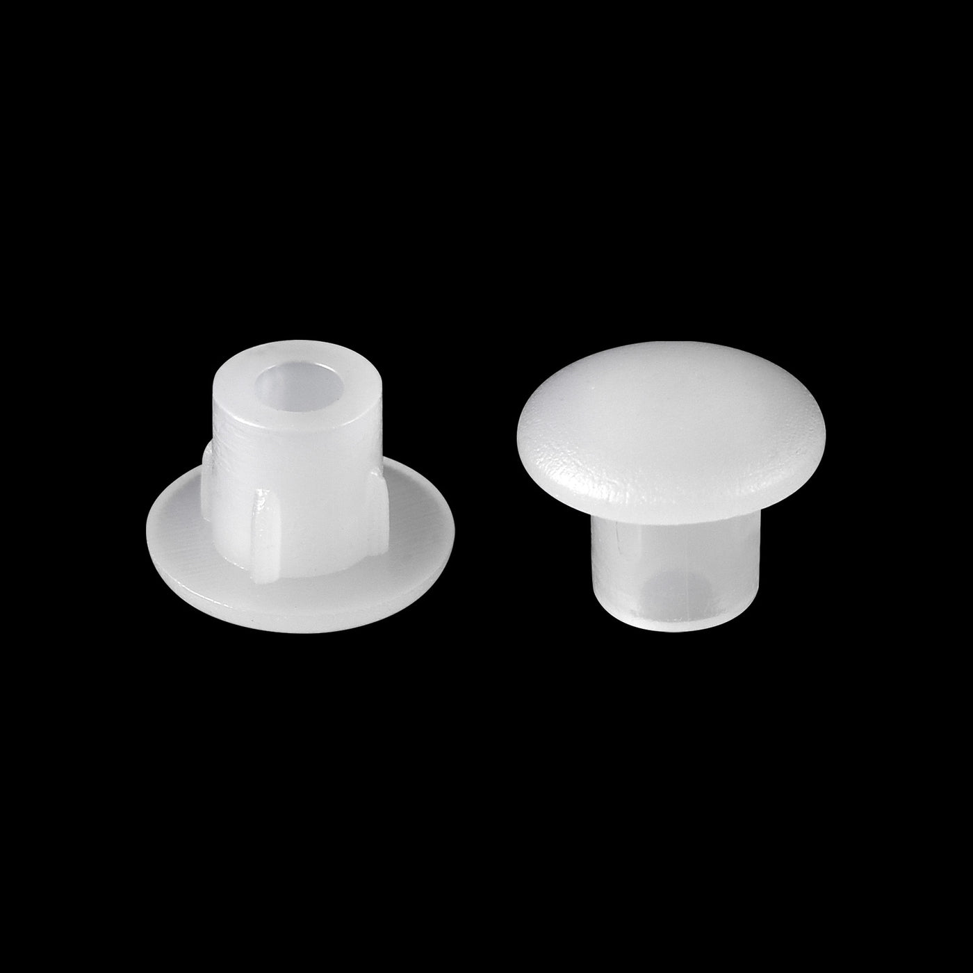uxcell Uxcell Screw Hole Plugs, 5mm(3/16") Dia PP Snap in Shelf Button Flush Type Caps for Furniture Cabinet Cupboard, Clear White 180 Pcs