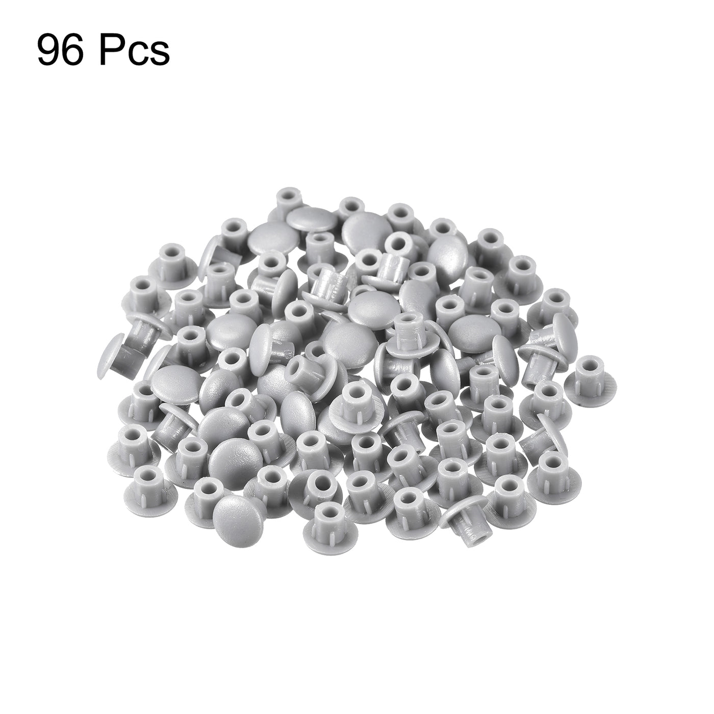uxcell Uxcell Screw Hole Plugs, 5mm(3/16") Dia PP Snap in Shelf Button Flush Type Caps for Furniture Cabinet Cupboard, Gray 96 Pcs