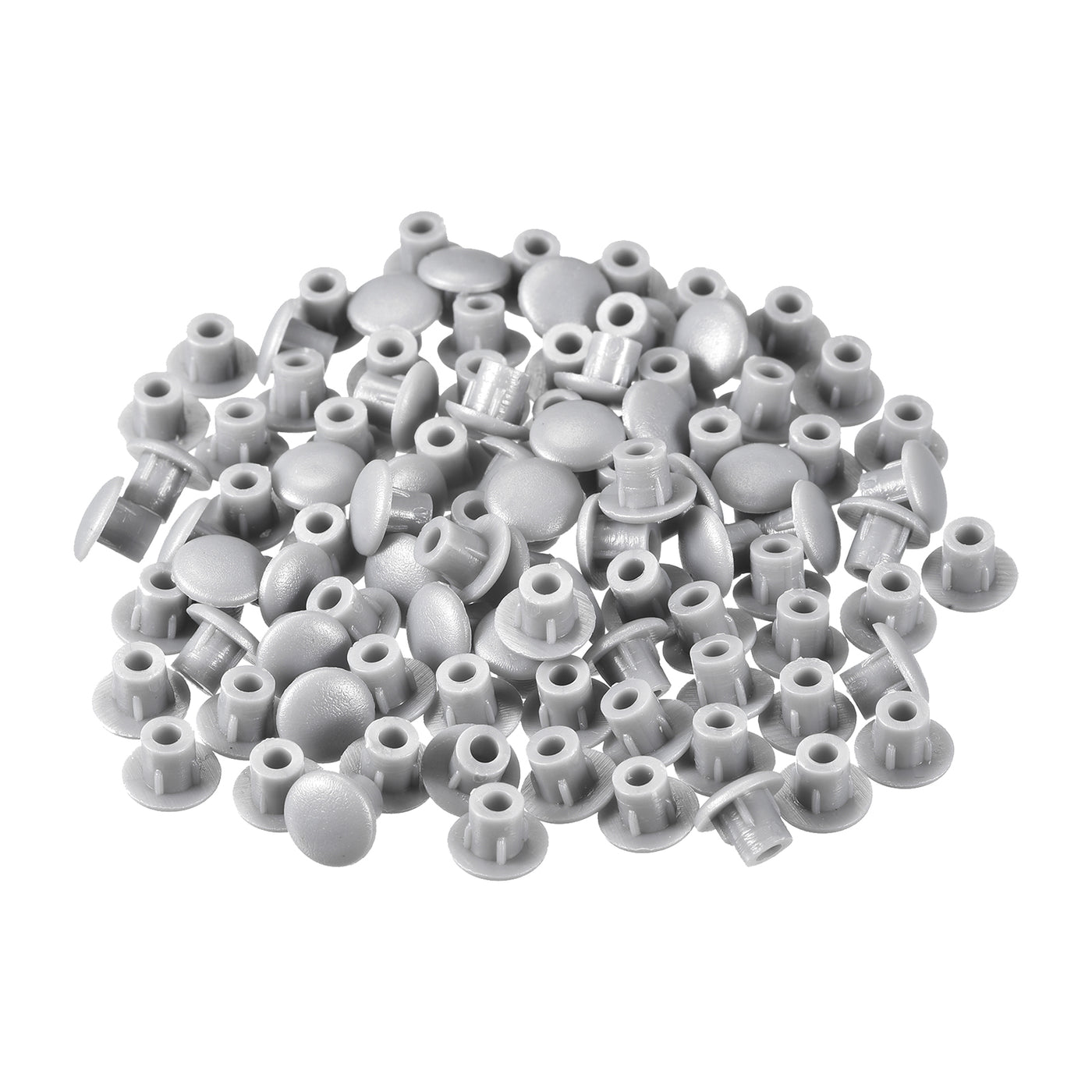 uxcell Uxcell Screw Hole Plugs, 5mm(3/16") Dia PP Snap in Shelf Button Flush Type Caps for Furniture Cabinet Cupboard, Gray 96 Pcs