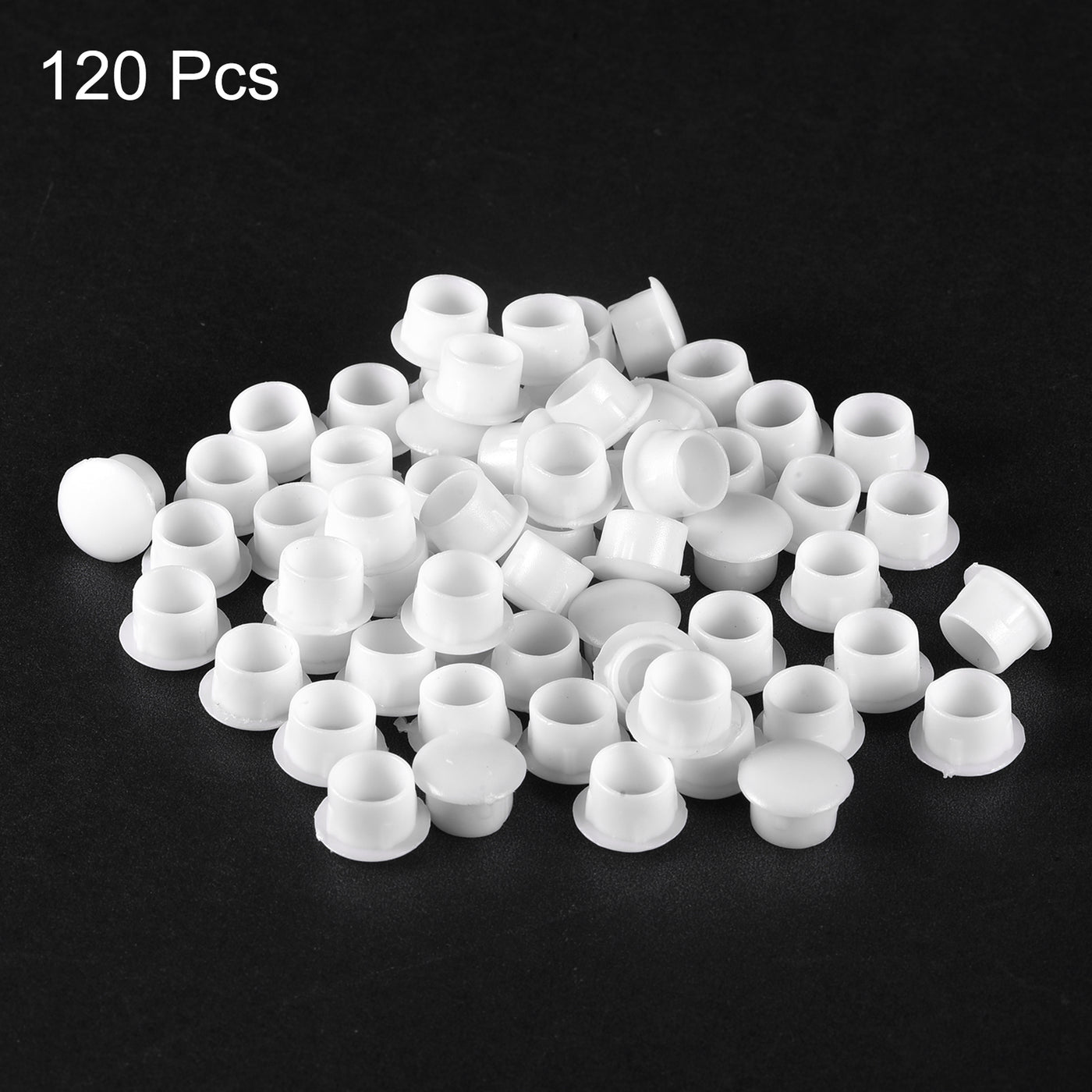 uxcell Uxcell Screw Hole Plugs, 8mm(5/16") Dia PP Snap in Shelf Button Flush Type Caps for Furniture Cabinet Cupboard, White 120 Pcs