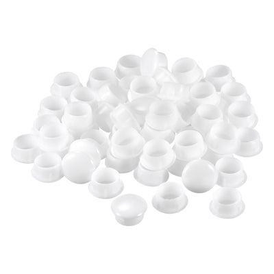 Harfington Uxcell Screw Hole Plugs, 15mm(19/32") Dia PP Snap in Shelf Button Flush Type Caps for Furniture Cabinet Cupboard, White 60 Pcs