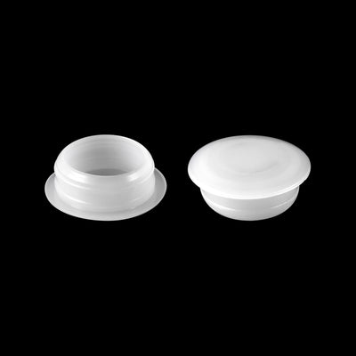 Harfington Uxcell Screw Hole Plugs, 16mm(5/8") Dia PP Snap in Shelf Button Flush Type Caps for Furniture Cabinet Cupboard, White 60 Pcs