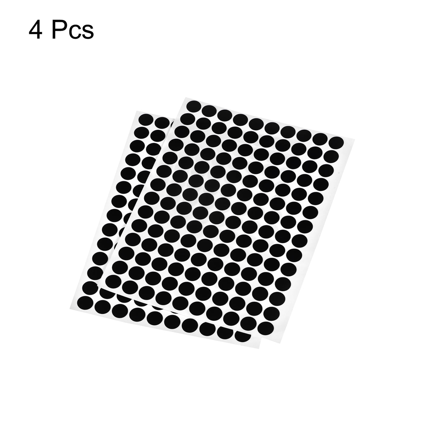 uxcell Uxcell Screw Hole Cover Stickers, 12mm Dia PVC Self Adhesive Covers Caps for Wood Furniture Cabinet Shelf Wardrobe, Black 4 Sheet/560pcs