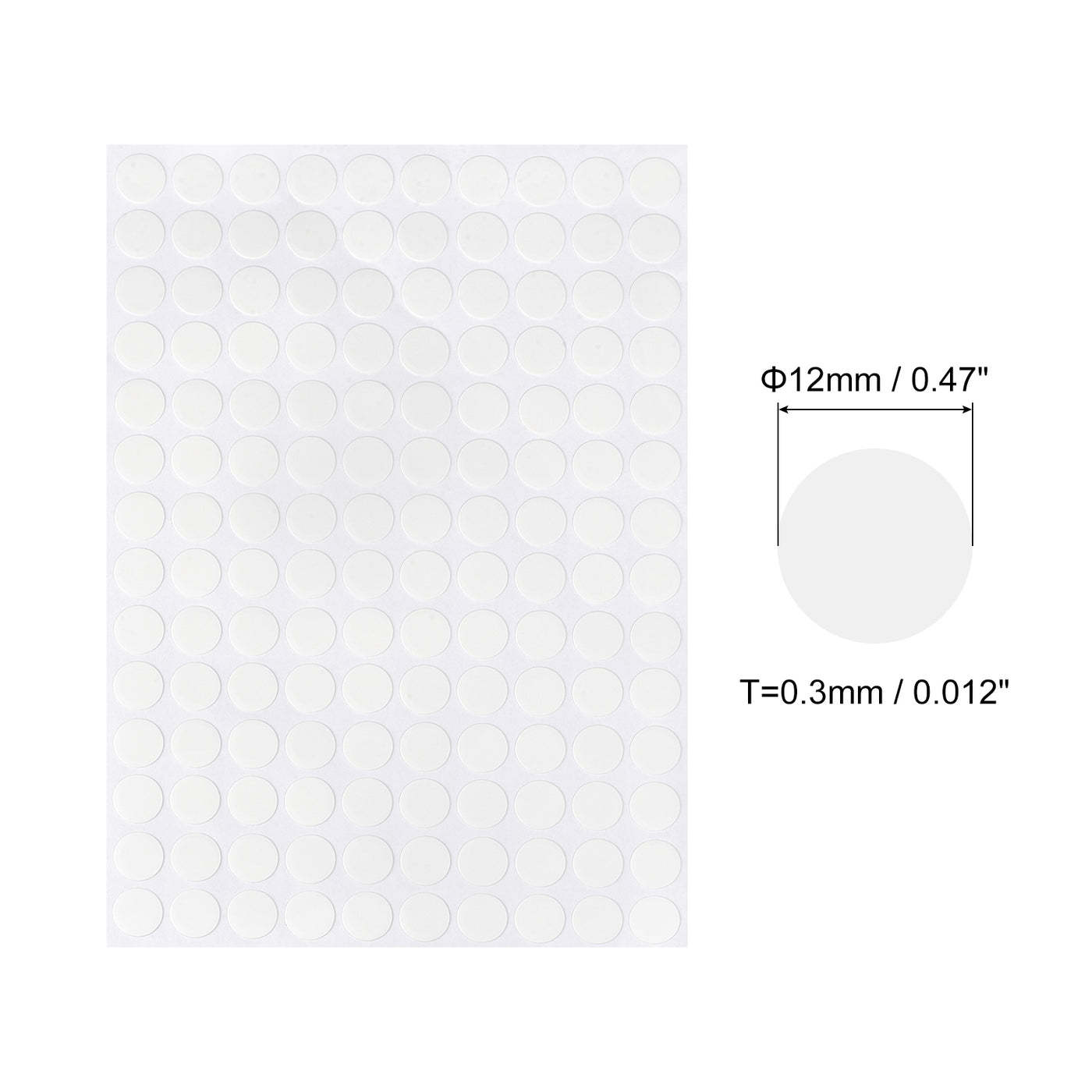 uxcell Uxcell Screw Hole Cover Stickers, 12mm Dia PVC Self Adhesive Covers Caps for Wood Furniture Cabinet Shelf Wardrobe, White 2 Sheet/280pcs