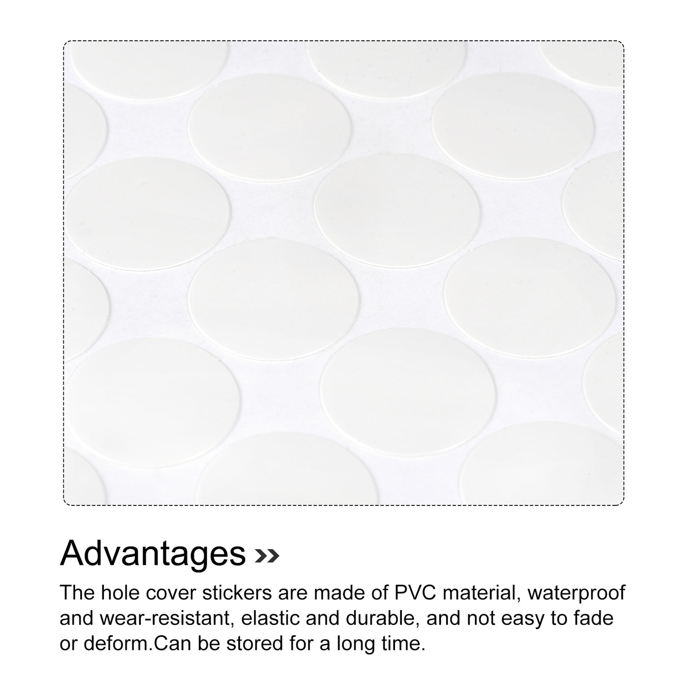 uxcell Uxcell Screw Hole Cover Stickers, 12mm Dia PVC Self Adhesive Covers Caps for Wood Furniture Cabinet Shelf Wardrobe, White 2 Sheet/280pcs