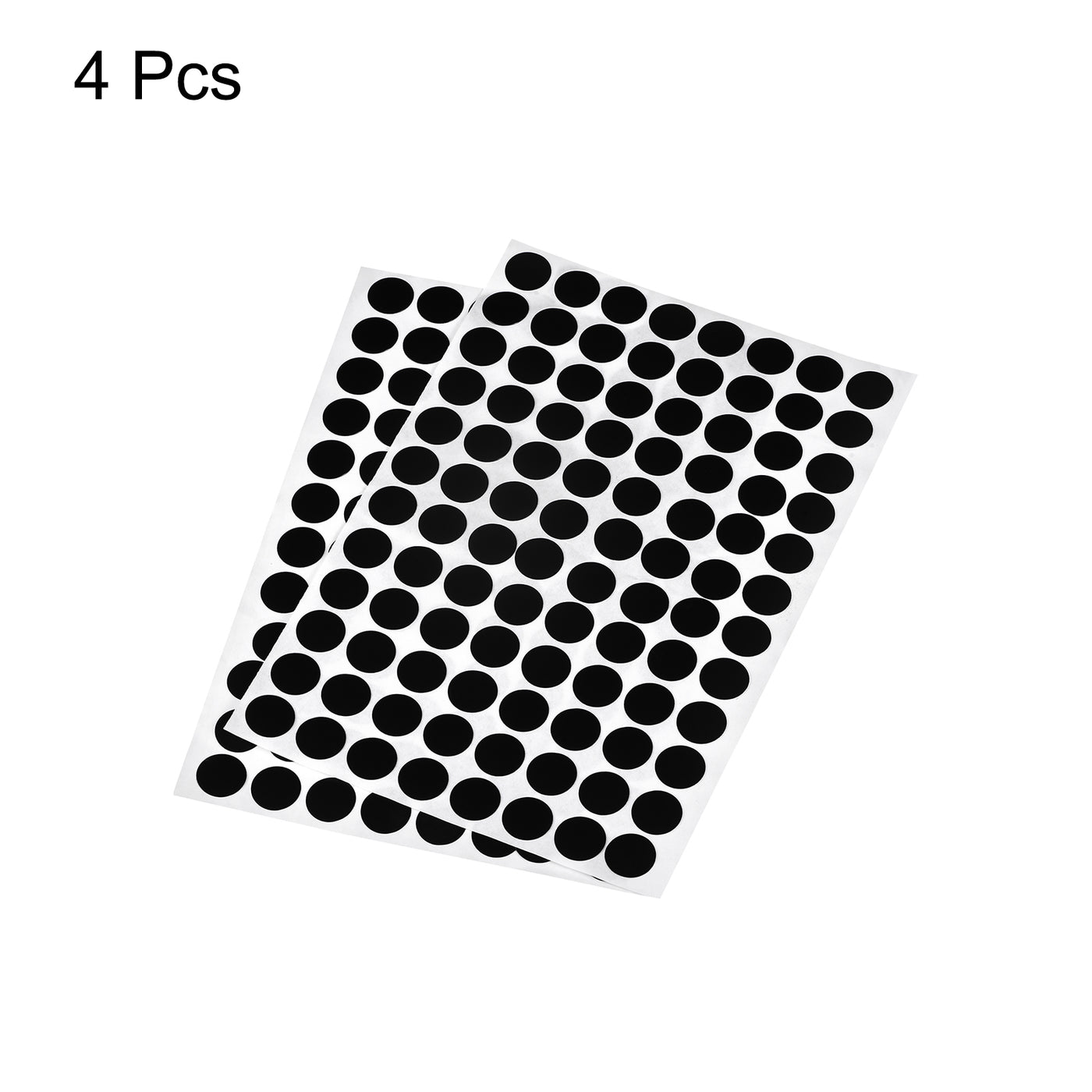 uxcell Uxcell Screw Hole Cover Stickers, 15mm Dia PVC Self Adhesive Covers Caps for Wood Furniture Cabinet Shelf Wardrobe, Black 4 Sheet/384pcs