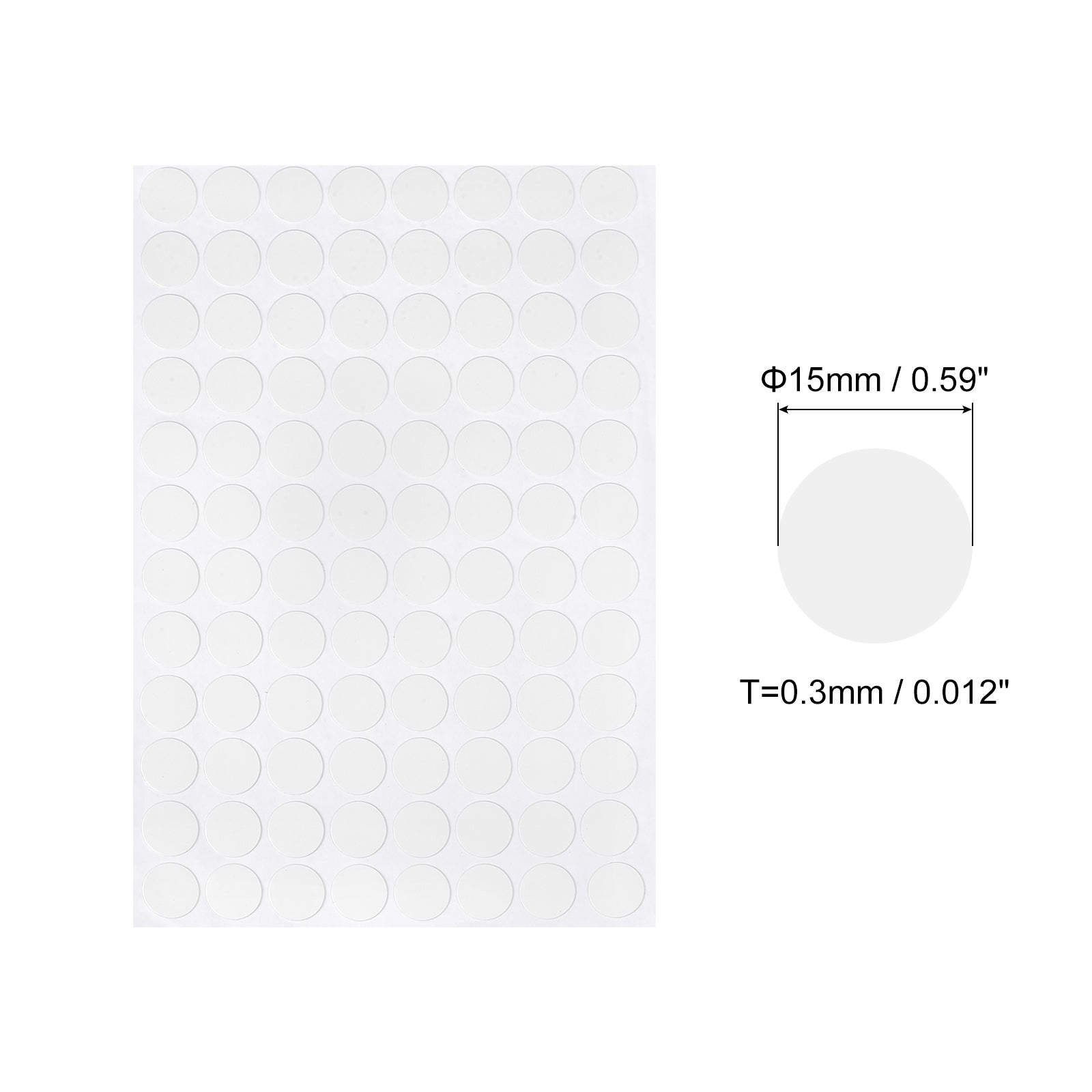Uxcell Screw Hole Cover Stickers, 15mm Dia PVC Self Adhesive Covers