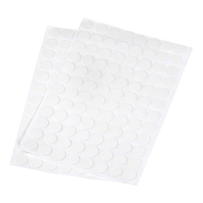 Harfington Uxcell Screw Hole Cover Stickers, 15mm Dia PVC Self Adhesive Covers Caps for Wood Furniture Cabinet Shelf Wardrobe, White 4 Sheet/384pcs