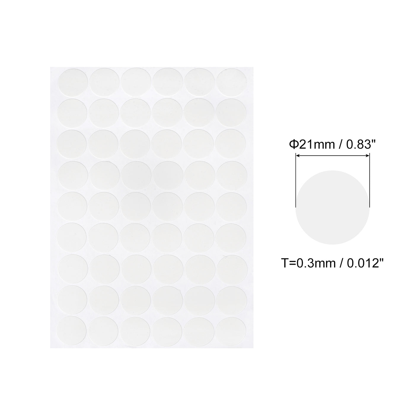 uxcell Uxcell Screw Hole Cover Stickers, 21mm Dia PVC Self Adhesive Covers Caps for Wood Furniture Cabinet Shelf Wardrobe, White 4 Sheet/216pcs