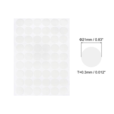 Harfington Uxcell Screw Hole Cover Stickers, 21mm Dia PVC Self Adhesive Covers Caps for Wood Furniture Cabinet Shelf Wardrobe, White 6 Sheet/324pcs