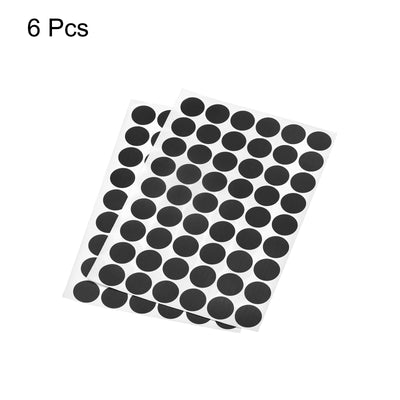 Harfington Uxcell Screw Hole Cover Stickers, 21mm Dia PVC Self Adhesive Covers Caps for Wood Furniture Cabinet Shelf Wardrobe, Black 6 Sheet/324pcs