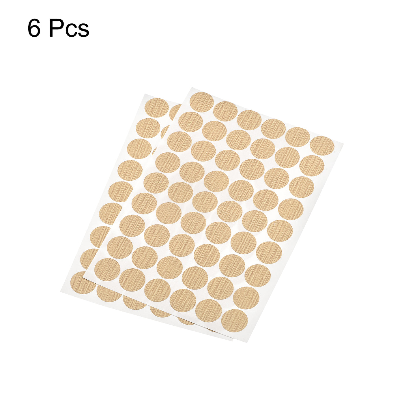uxcell Uxcell Screw Hole Cover Stickers, 21mm Dia PVC Self Adhesive Covers Caps for Wood Furniture Cabinet Shelf Wardrobe, Oak 6 Sheet/324pcs