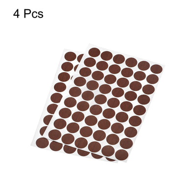 Harfington Uxcell Screw Hole Cover Stickers, 21mm Dia PVC Self Adhesive Covers Caps for Wood Furniture Cabinet Shelf Wardrobe, Red Walnut 4 Sheet/216pcs