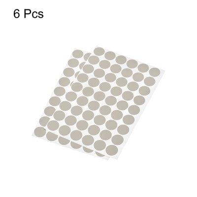 Harfington Uxcell Screw Hole Cover Stickers, 21mm Dia PVC Self Adhesive Covers Caps for Wood Furniture Cabinet Shelf Wardrobe, Gray 6 Sheet/324pcs