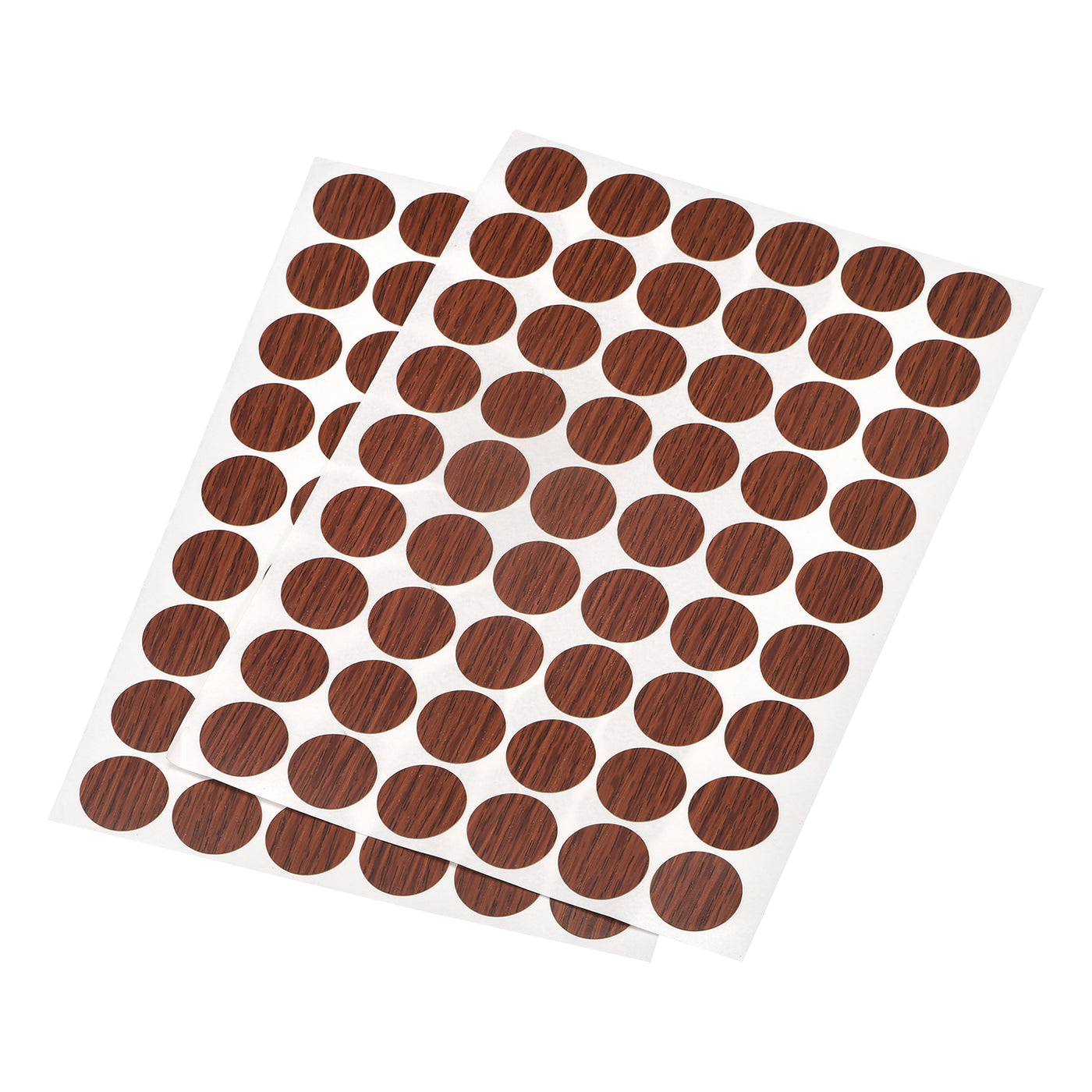 uxcell Uxcell Screw Hole Cover Stickers, 21mm Dia PVC Self Adhesive Covers Caps for Wood Furniture Cabinet Shelf Wardrobe, Walnut 2 Sheet/108pcs