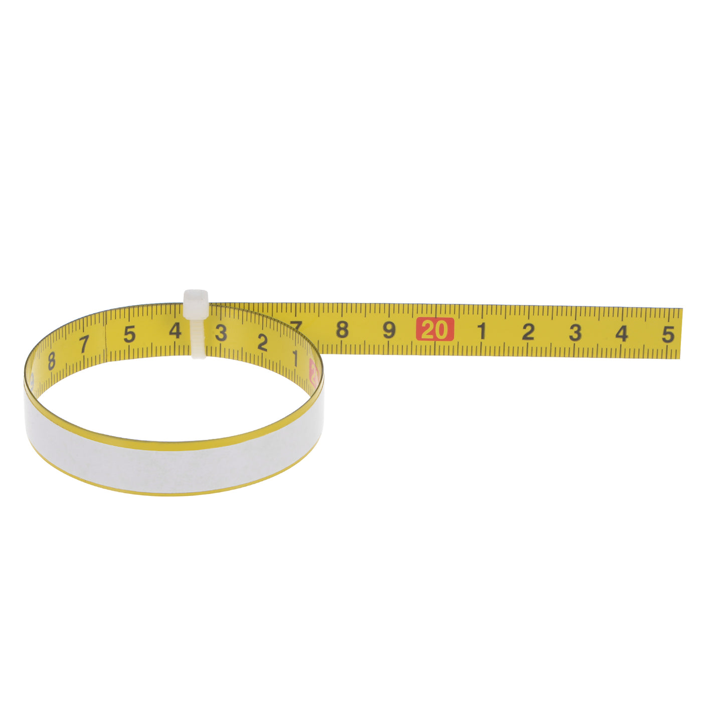 Harfington Self Adhesive Tape Measure 50cm Start from Middle Steel Ruler Tape, Yellow