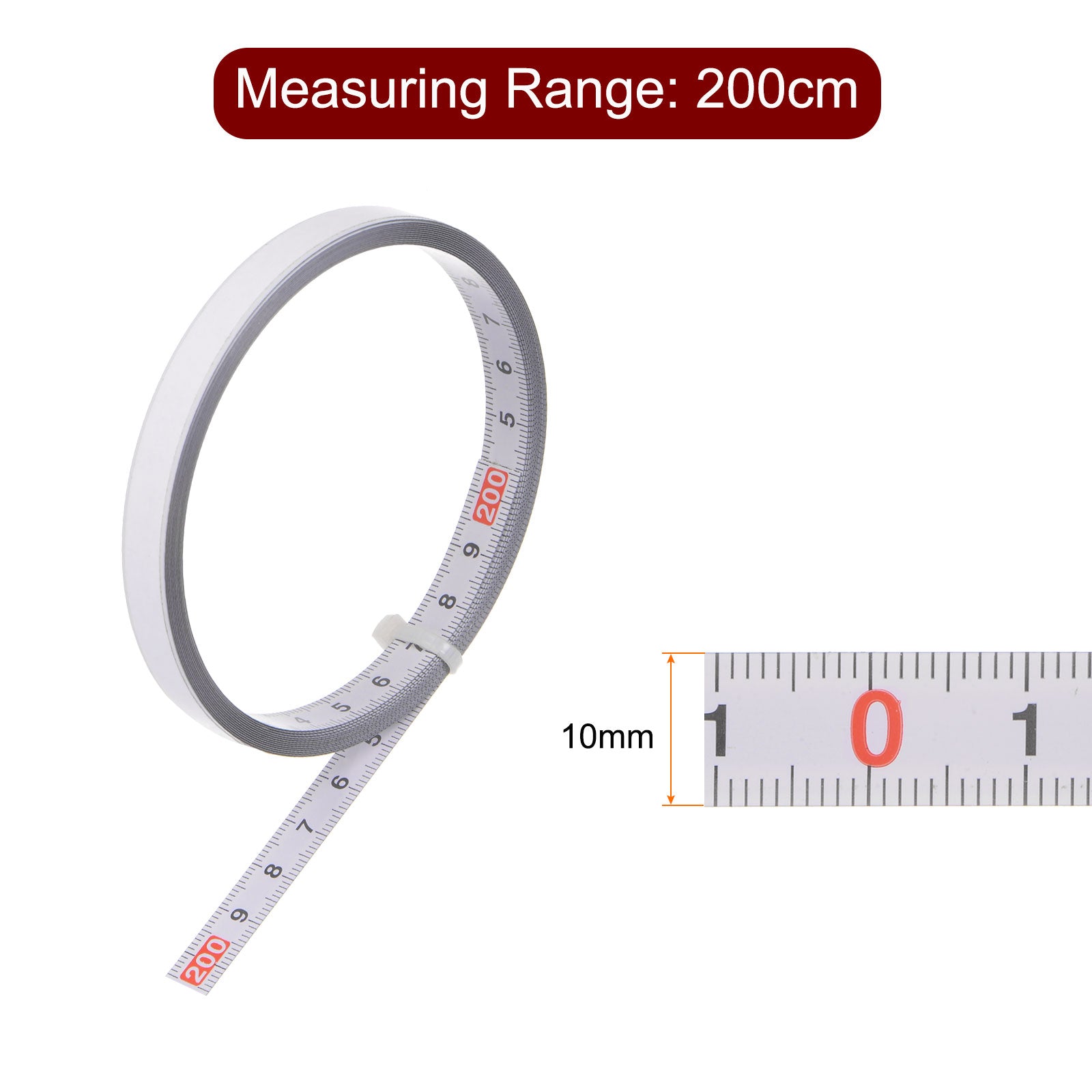 Self Adhesive Tape Measure 400cm Start from Middle Steel Ruler Tape ...