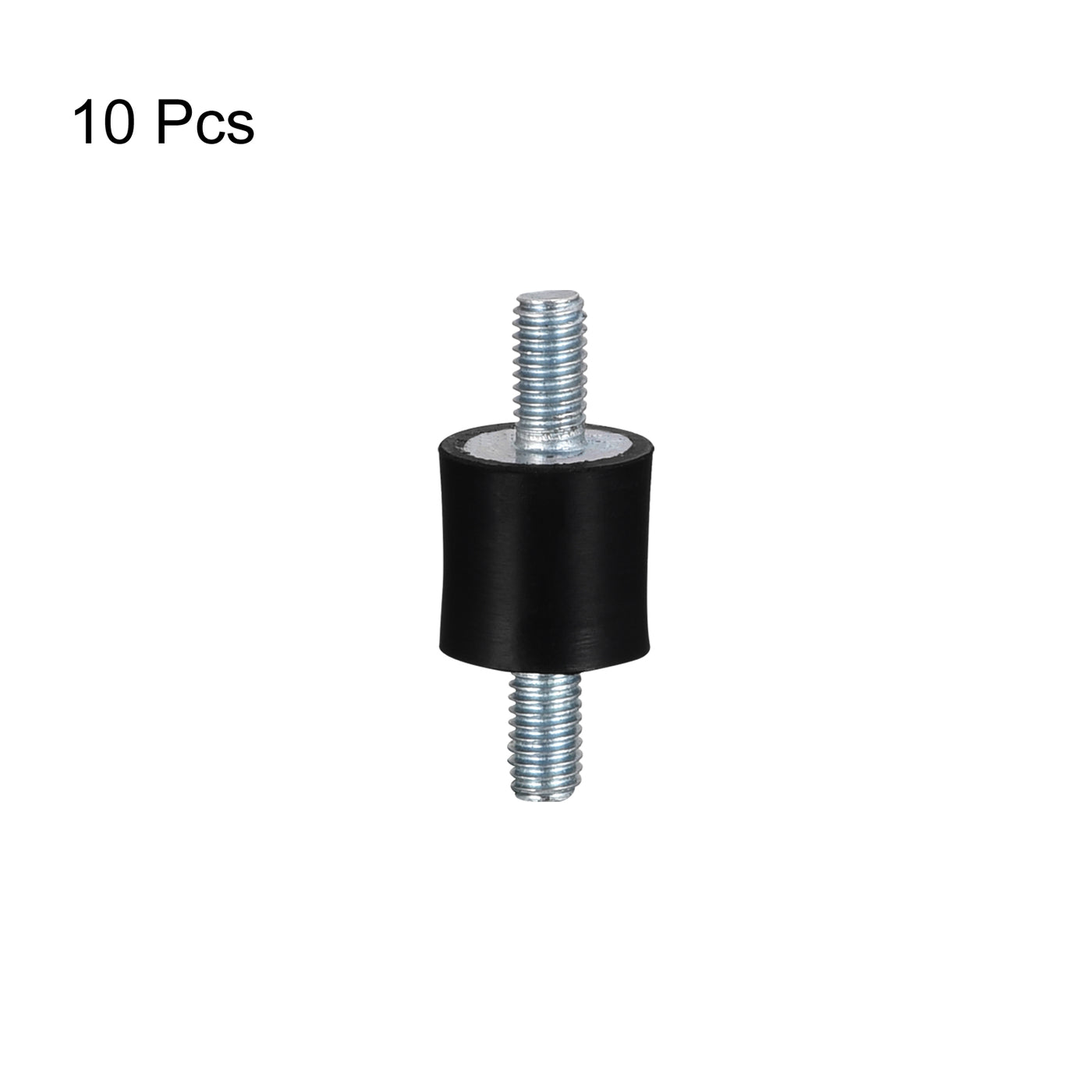 uxcell Uxcell M4x10mm Rubber Mounts, 10pcs Anti Isolator Studs Shock Absorber Male, 10x10mm