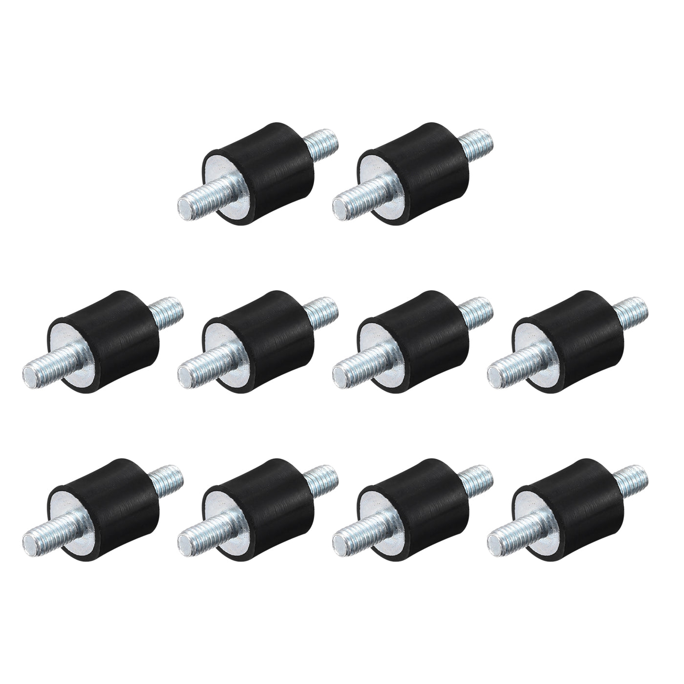 uxcell Uxcell M4x10mm Rubber Mounts, 10pcs Anti Isolator Studs Shock Absorber Male, 10x10mm