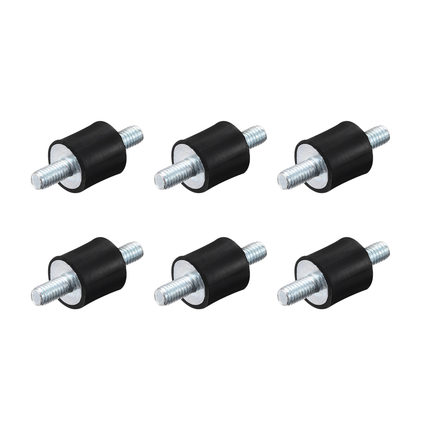 uxcell Uxcell M4x10mm Rubber Mounts, 6pcs Anti Isolator Studs Shock Absorber Male, 10x10mm