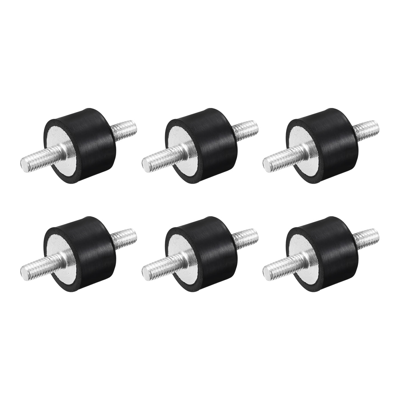 uxcell Uxcell M4x10mm Rubber Mounts, 6pcs Anti Isolator Studs Shock Absorber Male, 15x10mm