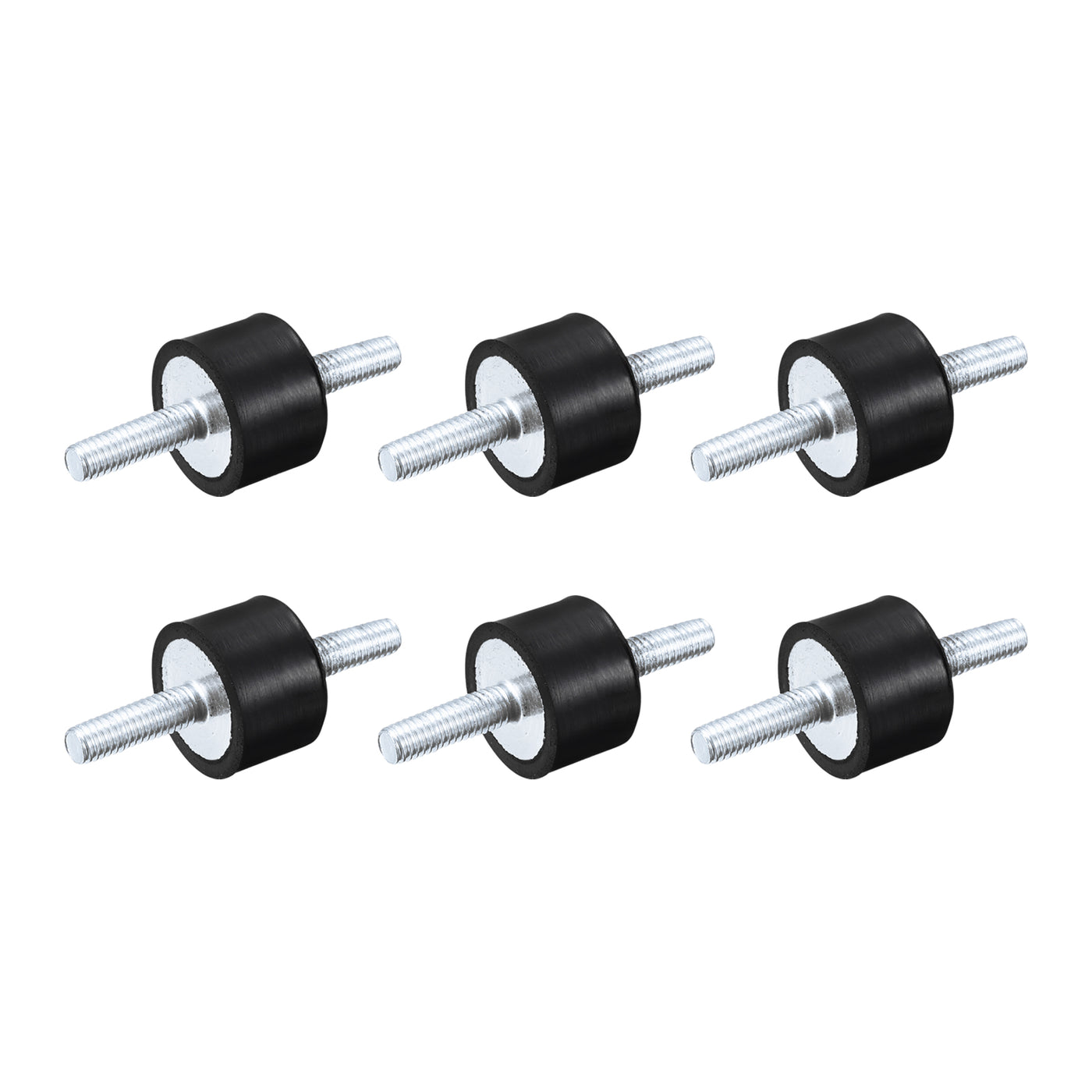 uxcell Uxcell M5x15mm Rubber Mounts, 6pcs Anti Isolator Studs Shock Absorber Male, 15x10mm