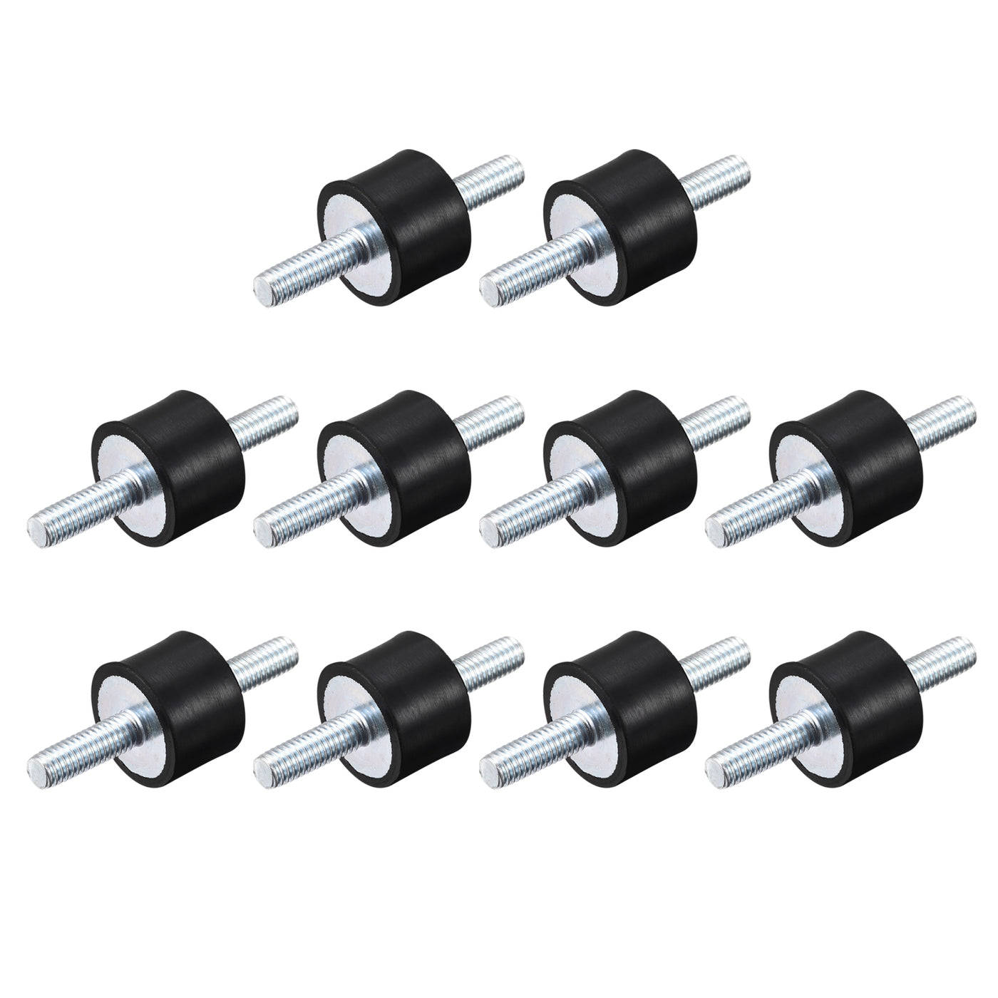 uxcell Uxcell M6x18mm Rubber Mounts, 10pcs Anti Isolator Studs Shock Absorber Male, 20x15mm