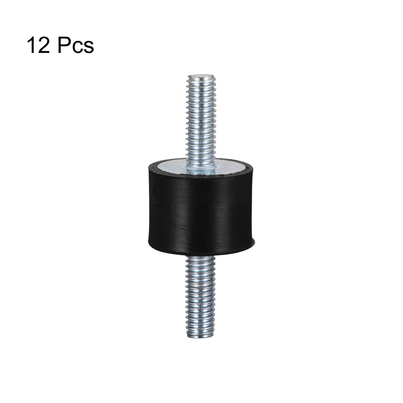 uxcell Uxcell M6x18mm Rubber Mounts, 12pcs Anti Isolator Studs Shock Absorber Male, 20x15mm